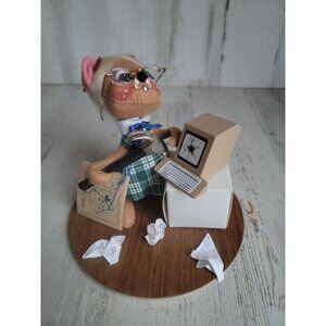 Annalee secretary mouse broken computer doll Society